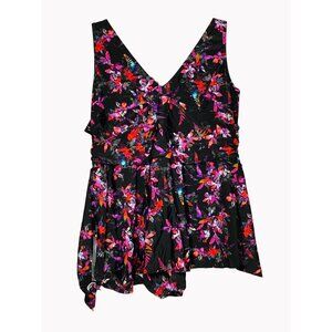 Torrid 6 Womens Plus Size 30 Floral Swimdress Wireless Padded Top New